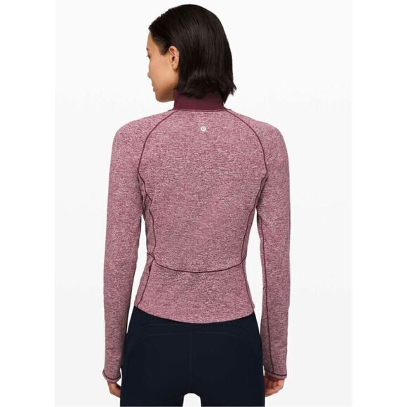 Lululemon Always Alert 1/2 Zip in Heathered Garnet - Picture 1 of 14
